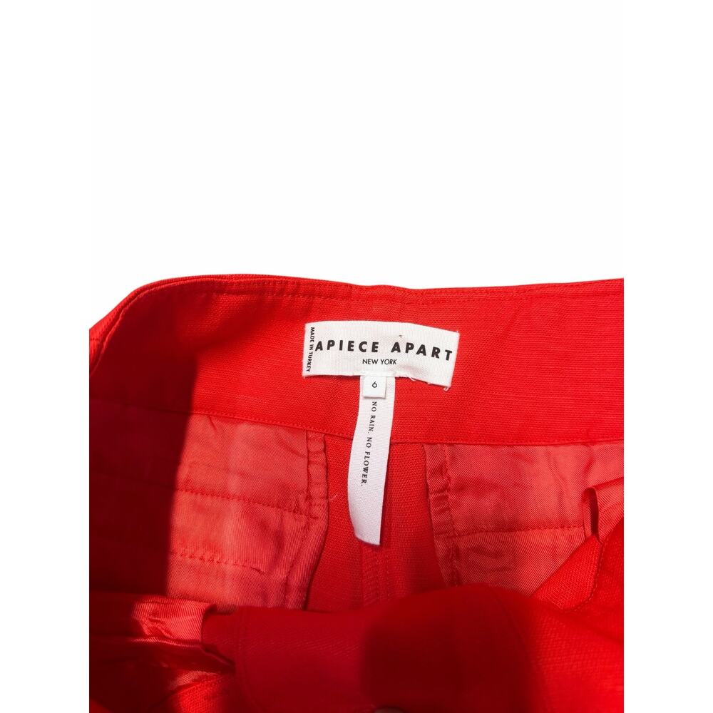 Apiece Apart Adi Wide Leg Trousers Tigerlilly Red - Picture 7 of 9
